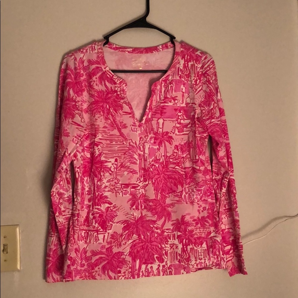 Lilly Pulitzer Kayleigh top Rule Breakers sz M EUC